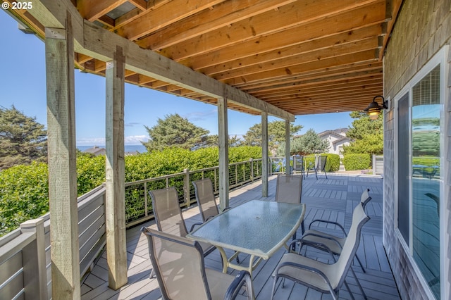 5020 NW Lee Ave, Lincoln City, OR 97367 - deck featuring outdoor dining area