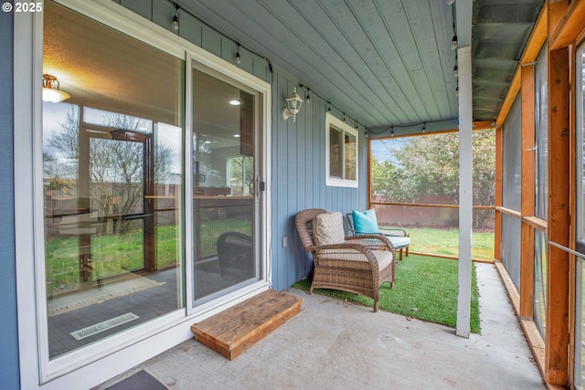 sunroom with a healthy amount of sunlight