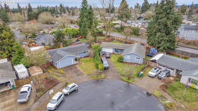 aerial view featuring a residential view