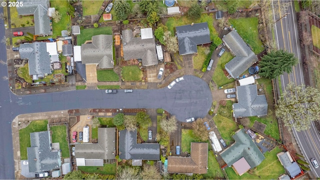 aerial view featuring a residential view