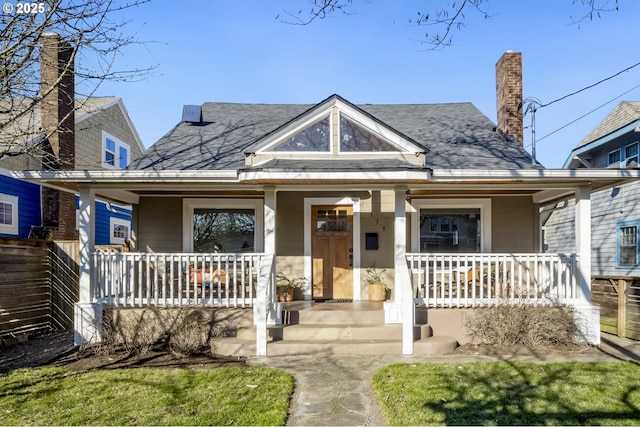 bungalow featuring covered porch