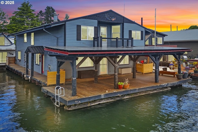2039 N Jantzen Ave, Portland, OR 97217 - back of house with a deck with water view