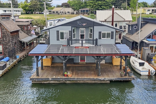 2039 N Jantzen Ave, Portland, OR 97217 - rear view of house with a water view