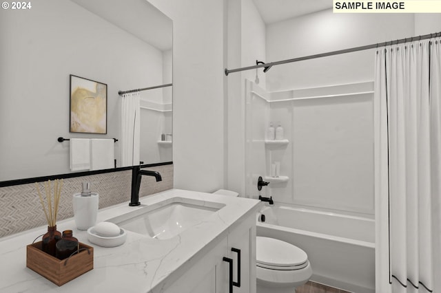 3840 S 44th Ln, Ridgefield, WA 98642 - full bath with toilet, shower / bath combo, and vanity