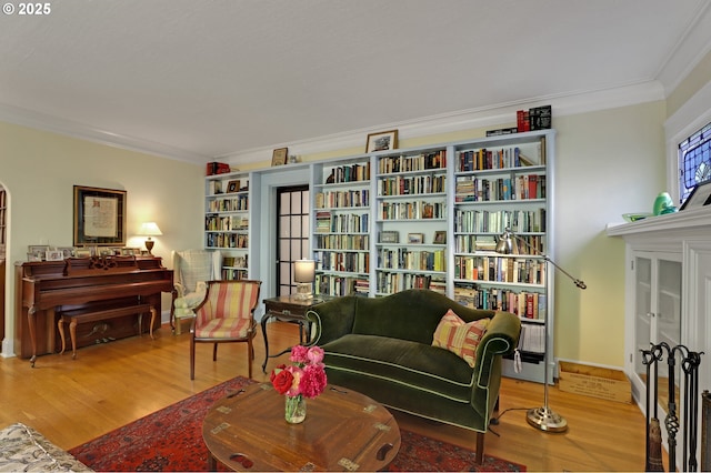 803 NE Laurelhurst Pl, Portland, OR 97232 - sitting room featuring crown molding and wood finished floors