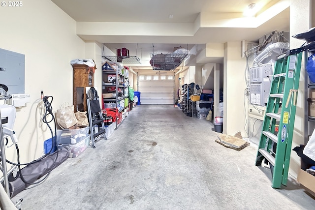 garage featuring electric panel