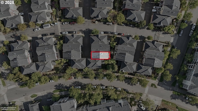 aerial view featuring a residential view