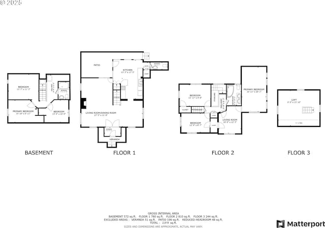 4214 NE Hassalo St, Portland, OR 97213 - view of property floor plan