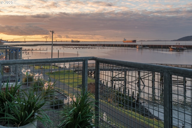 view of water feature