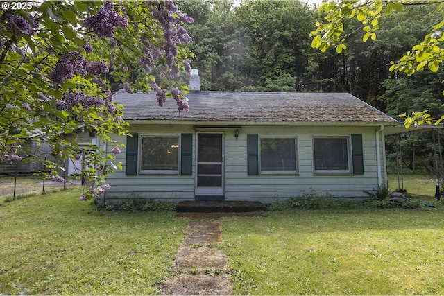 18570 Oakdale Rd, Dallas, OR 97338 - view of front facade featuring a front lawn and a chimney