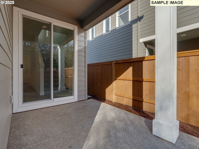 view of patio / terrace with fence