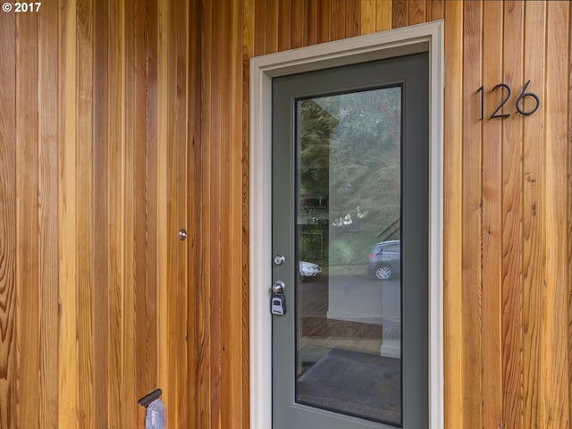 view of doorway to property