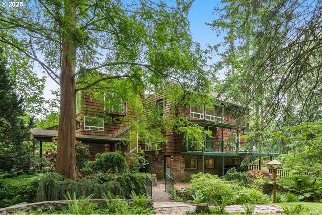 9990 SW Morrison St, Portland, OR 97225 - back of property featuring a balcony