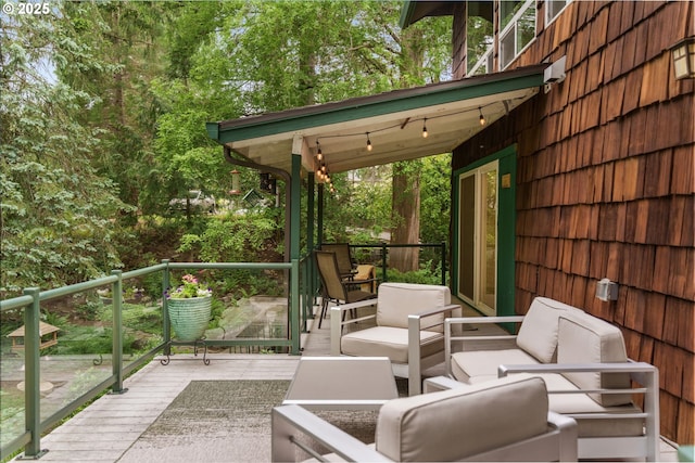 9990 SW Morrison St, Portland, OR 97225 - view of patio / terrace with an outdoor living space
