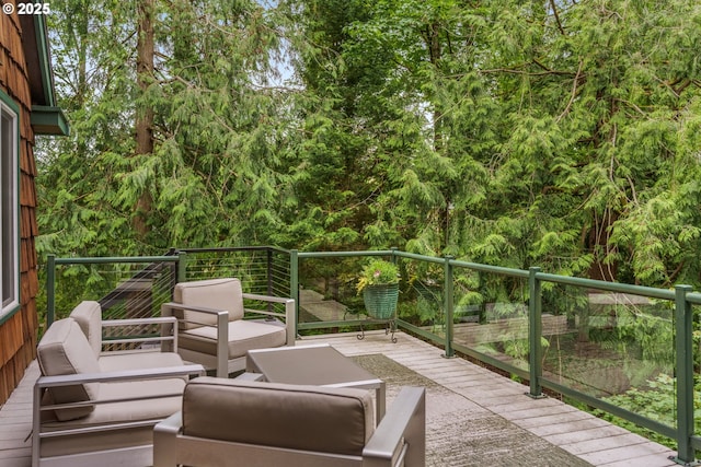 9990 SW Morrison St, Portland, OR 97225 - wooden deck featuring an outdoor hangout area