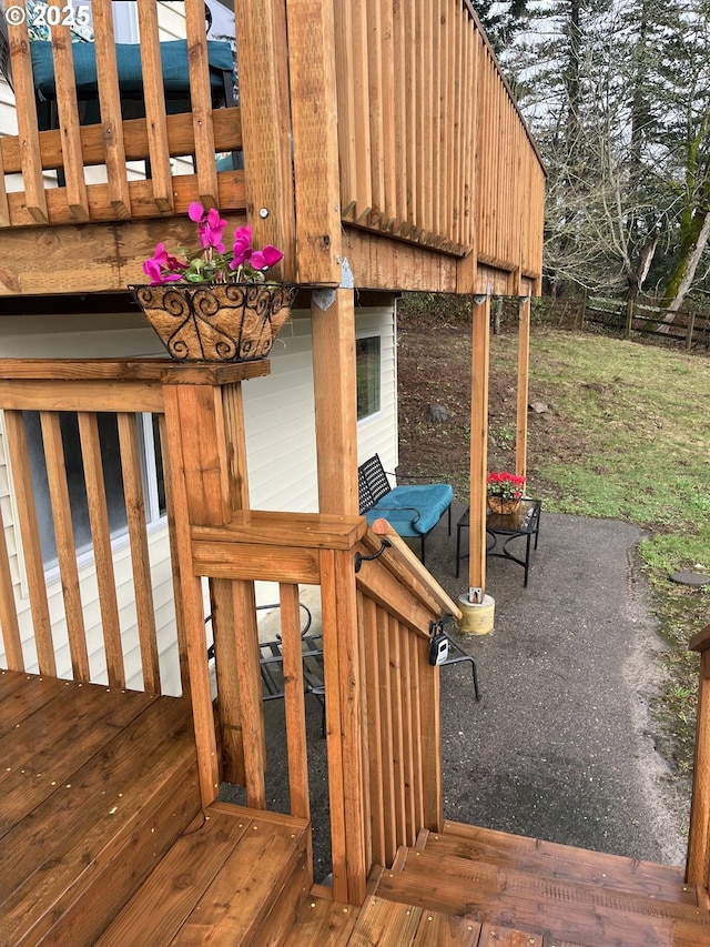 view of wooden terrace