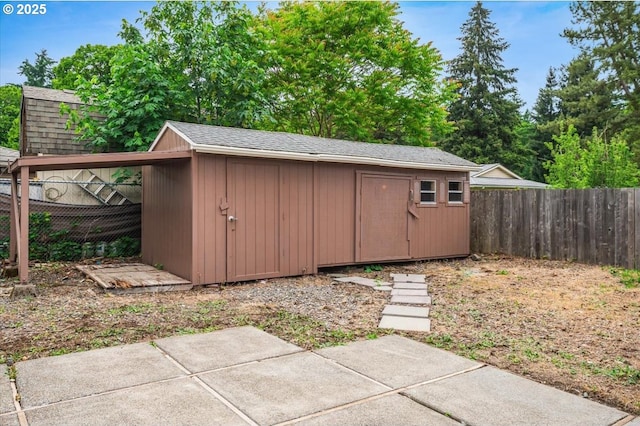 10700 NE 46th St, Vancouver, WA 98682 - view of shed with a fenced backyard