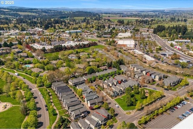 drone / aerial view with a residential view