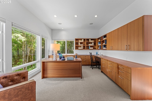 4140 NW Thunder Crest Rd, Portland, OR 97229 - office with built in study area, light colored carpet, and recessed lighting