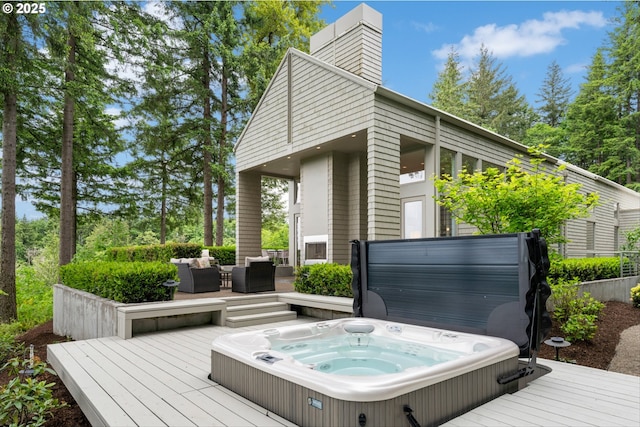 4140 NW Thunder Crest Rd, Portland, OR 97229 - wooden deck featuring outdoor lounge area