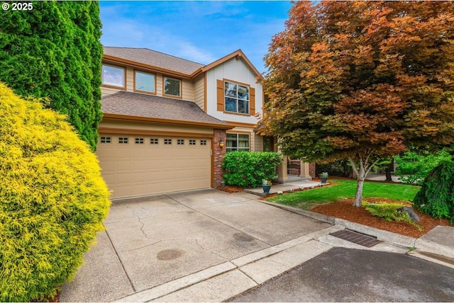 17544 SW Keystone Ct, Beaverton, OR 97007 - view of front of property with an attached garage and concrete driveway