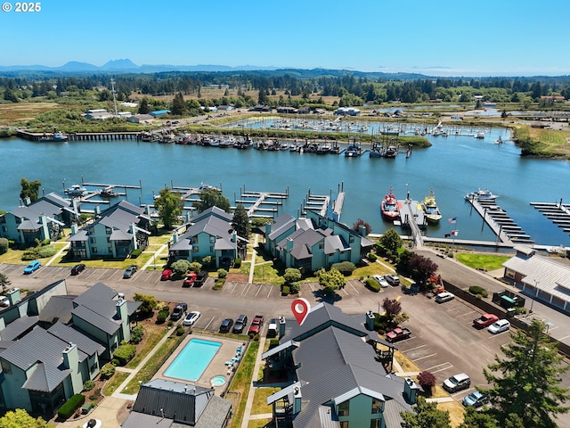 346 NE Skipanon Dr Unit 46, Warrenton, OR 97146 - drone / aerial view of a water and mountain view
