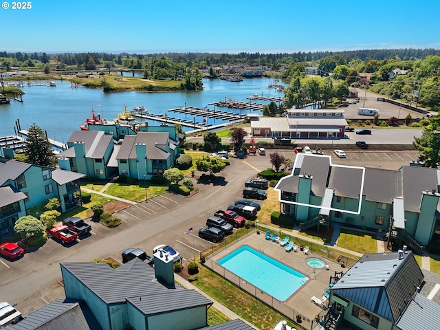 346 NE Skipanon Dr Unit 46, Warrenton, OR 97146 - bird's eye view of a nearby body of water and a pool