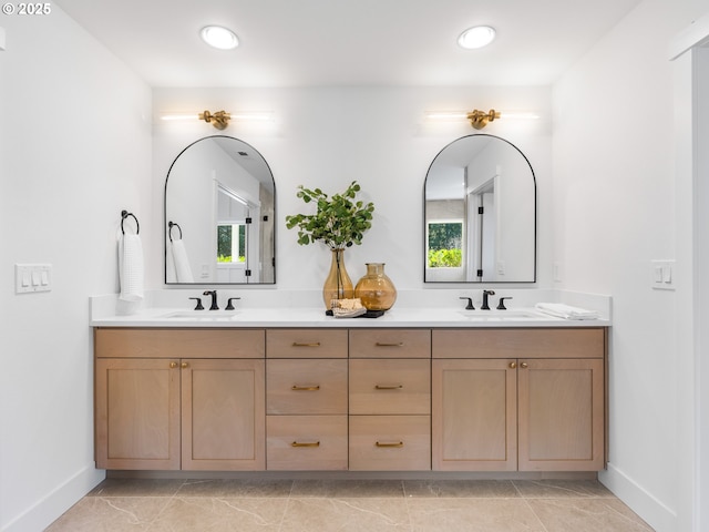 bathroom with vanity