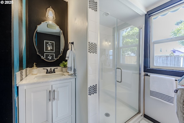 397 S 32nd St, Springfield, OR 97478 - bathroom featuring a shower stall and vanity