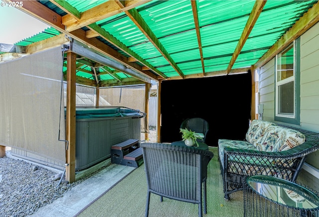 397 S 32nd St, Springfield, OR 97478 - view of patio / terrace featuring a hot tub