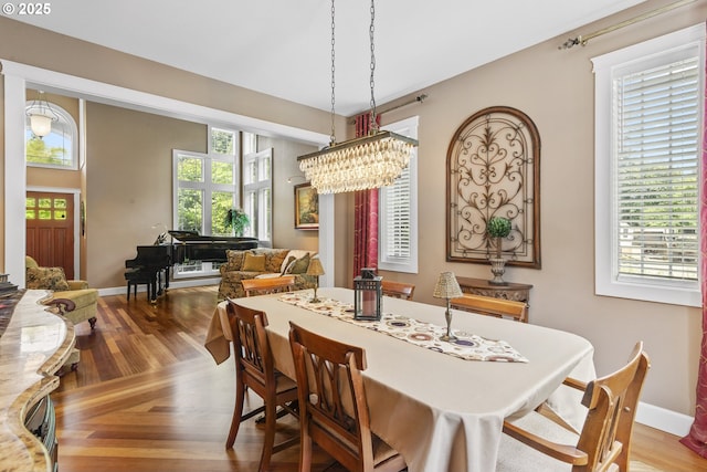 12919 NE 37th Ct, Vancouver, WA 98686 - dining space featuring a chandelier and wood finished floors