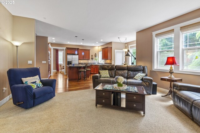 12919 NE 37th Ct, Vancouver, WA 98686 - living room with a fireplace and carpet floors
