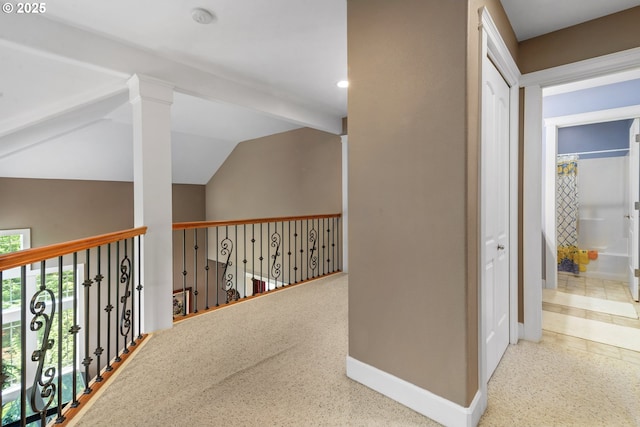 12919 NE 37th Ct, Vancouver, WA 98686 - corridor with lofted ceiling and decorative columns