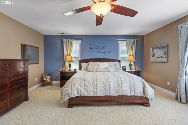 12919 NE 37th Ct, Vancouver, WA 98686 - bedroom with light colored carpet and a ceiling fan