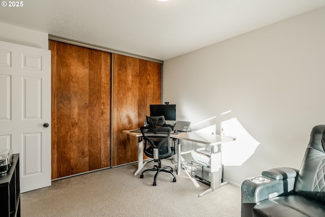 view of carpeted office