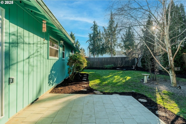 view of yard featuring a patio