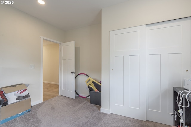 245 NE Balm St, Sheridan, OR 97378 - unfurnished bedroom featuring carpet floors, recessed lighting, and baseboards