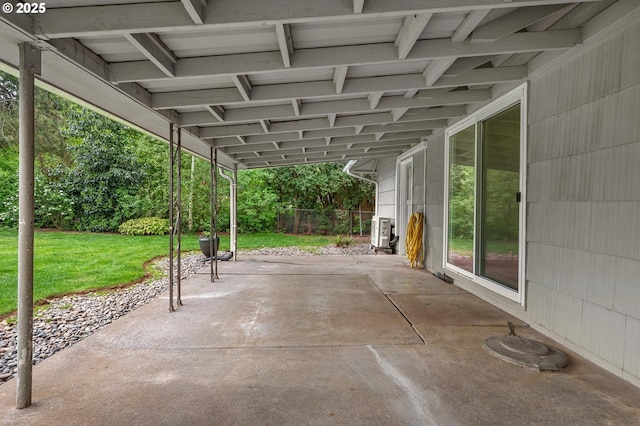 view of patio featuring ac unit