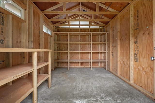 view of storage area