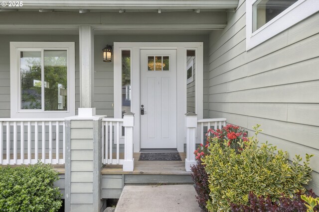 3678 Snowberry Rd, Eugene, OR 97403 - doorway to property with a porch