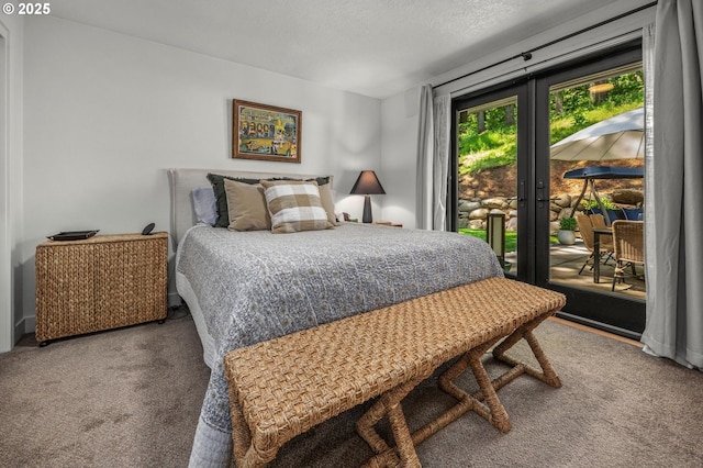 19919 SE Borges Rd, Damascus, OR 97089 - bedroom with carpet floors, access to outside, and a textured ceiling