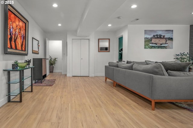19919 SE Borges Rd, Damascus, OR 97089 - living area with baseboards, light wood finished floors, and recessed lighting