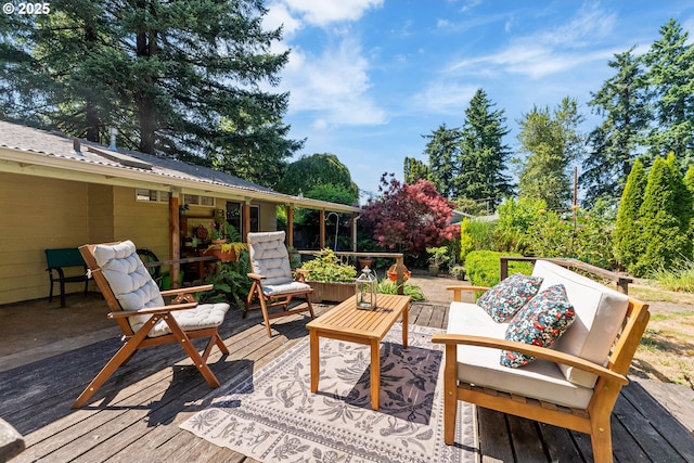 16511 NE Wasco St, Portland, OR 97230 - wooden deck with an outdoor living space