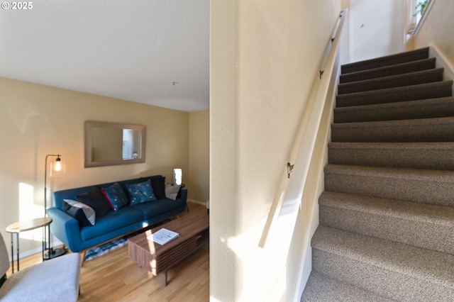 6708 N Pittsburg Ave, Portland, OR 97203 - staircase with wood finished floors and baseboards