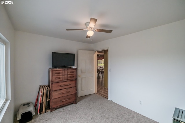 31501 Stoltz Hill Rd, Lebanon, OR 97355 - bedroom with light colored carpet and a ceiling fan