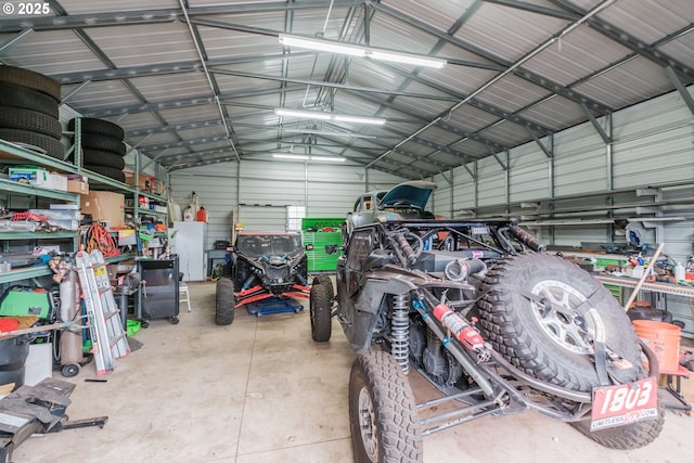 31501 Stoltz Hill Rd, Lebanon, OR 97355 - garage featuring metal wall