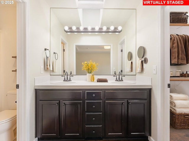 42019 NW Oak Way, Banks, OR 97106 - ensuite bathroom featuring double vanity and toilet