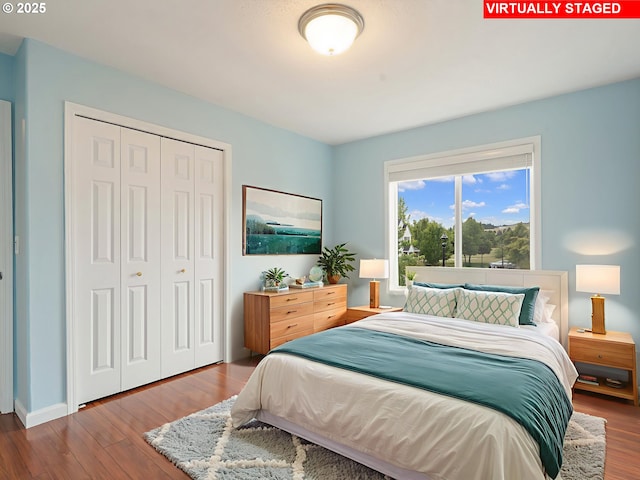 42019 NW Oak Way, Banks, OR 97106 - bedroom featuring a closet and wood finished floors