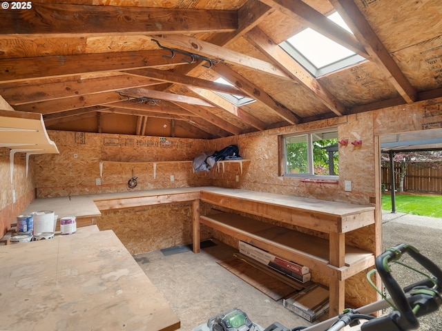 42019 NW Oak Way, Banks, OR 97106 - miscellaneous room with a skylight and lofted ceiling