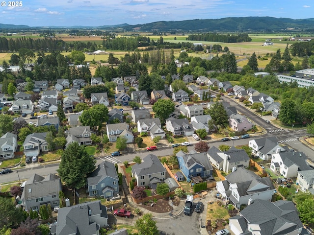 42019 NW Oak Way, Banks, OR 97106 - aerial view of property and surrounding area featuring a mountain backdrop and nearby suburban area